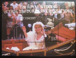 Poštová známka Svätý Vincent 1986 Krá¾ovská svadba Mi# Block 40