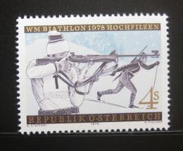 Poštová známka Rakúsko 1978 MS v biatlonu Mi# 1568