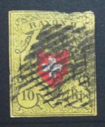 Poštová známka Švýcarsko 1850 Štátny znak Mi# 8 Kat 130€
