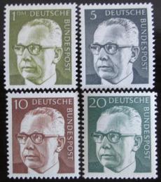 Poštové známky Nemecko 1970 Prezident Heinemann, roèník Mi# 635-37,644