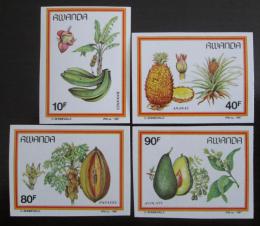 Poštové známky Rwanda 1980 Ovocie neperf. Mi# 1370-73 B