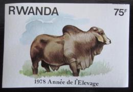 Poštová známka Rwanda 1978 Býk neperf. Mi# 969 B Kat 6.90€