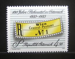 Poštová známka Rakúsko 1985 Registraèní nálepky Mi# 1806