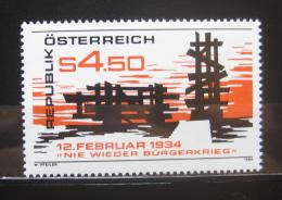 Poštová známka Rakúsko 1984 Povstání roku 1934 Mi# 1766