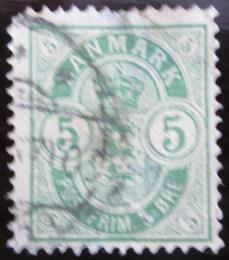 Poštová známka Dánsko 1884 Nominálna hodnota Mi# 34 YA