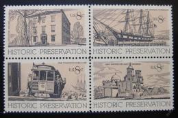 Poštové známky USA 1971 Ochrana historie Mi# 1052-55