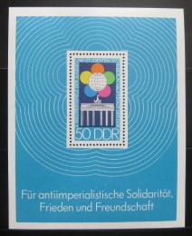 Poštová známka DDR 1973 Festival mládeže Mi# Block 38