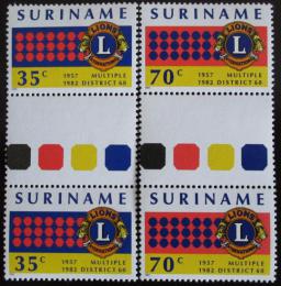 Poštové známky Surinam 1982 Lions Intl. Mi# 983-84