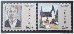 Poštové známky Alandy 1992 Umenie, Pettersson Mi# 61-62