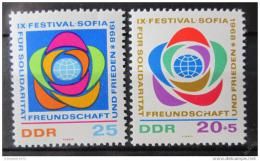 Poštové známky DDR 1968 Festival mládeže Mi# 1377-78