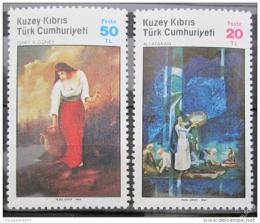 Poštové známky Cyprus Tur. 1985 Umenie Mi# 170-71