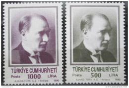 Poštové známky Turecko 1990 Prezident Ataturk Mi# 2904-05
