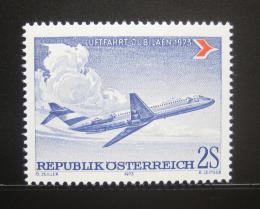 Poštová známka Rakúsko 1973 Douglas DC-9 Mi# 1413
