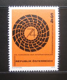 Poštová známka Rakúsko 1974 Dopravní kongres Mi# 1453