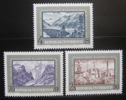 Poštové známky Rakúsko 1972 Elektrárny Mi# 1389-91