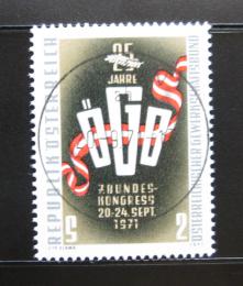 Poštová známka Rakúsko 1971 Výroèí odborù Mi# 1369