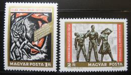 Poštové známky Maïarsko 1968 Výroèí komunistické strany Mi# 2463-64
