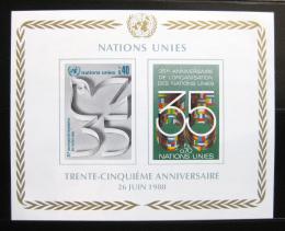 Poštové známky OSN Ženeva 1980 Výroèí OSN Mi# Block 2