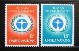 Poštovní známky OSN New York 1972 Lidské prostøedí Mi# 249-50