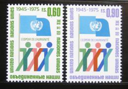 Poštové známky OSN Ženeva 1975 Výroèí OSN Mi# 50-51