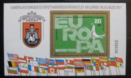 Poštovní známka Maïarsko 1977 Konference o bezpeènosti Mi# Block 126