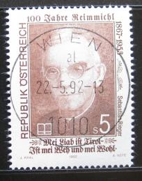Poštová známka Rakúsko 1992 Sebastian Rieger, básník Mi# 2068