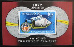 Poštová známka Maïarsko 1972 Apollo 16 Mi# Block 93