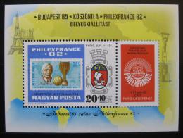 Poštová známka Maïarsko 1982 Výstava PHILEXFRANCE Mi# Block 157