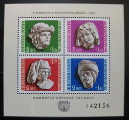 Poštové známky Maïarsko 1976 Gotické sochy Mi# Block 118
