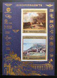 Poštové známky Maïarsko 1976 Umenie, Loty a Halápi Mi# Block 117
