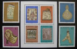 Poštové známky Maïarsko 1969 Maïarské øezbáøství Mi# 2528-31 + Block 73