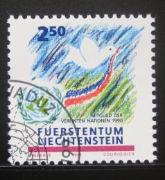 Poštová známka Lichtenštajnsko 1991 Èlenství v OSN Mi# 1015