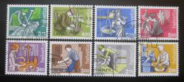 Poštové známky Švýcarsko 1989-94 Lidé a práce komplet Mi# 1402-03,1413,1463-64,1510,1523,1533 Kat 27€
