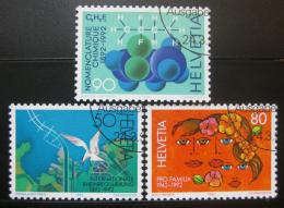 Poštové známky Švýcarsko 1992 Výroèí a události Mi# 1465-67