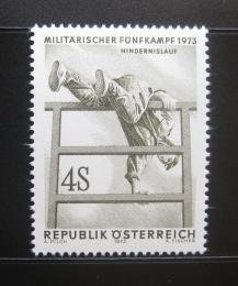 Poštová známka Rakúsko 1973 Vojenský pìtiboj Mi# 1418