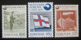 Poštové známky Faerské ostrovy 1976 Nezávislá pošta Mi# 21-23