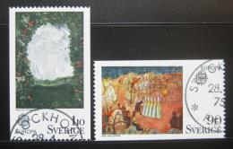 Poštové známky Švédsko 1975 Európa CEPT, umenie Mi# 899-900