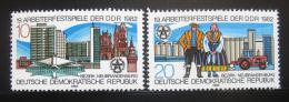Poštové známky DDR 1982 Dìlnický festival Mi# 2706-07