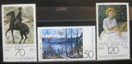 Poštové známky Nemecko 1978 Impresionismus Mi# 986-88 Kat 4.50€