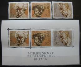 Poštové známky Nemecko 1978 Spisovatelé Mi# 959-61 + Block 16