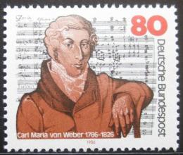 Poštová známka Nemecko 1986 Carl Maria von Weber, skladatel Mi# 1284