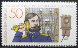 Poštová známka Nemecko 1977 Století telefonu Mi# 947