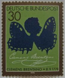 Poštová známka Nemecko 1978 Clemens Brentano, básník Mi# 978