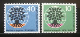 Poštové známky Nemecko 1960 Svìtový rok uprchlíkù Mi# 326-27