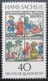 Poštová známka Nemecko 1976 Knihy, Hans Sachs Mi# 877