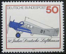 Poštová známka Nemecko 1976 Lufthansa, 50. výroèie Mi# 878