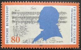 Poštová známka Nemecko 1989 Friedrich Silcher, skladatel Mi# 1425