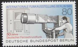 Poštová známka Západný Berlín 1985 Nìmecká televize Mi# 741