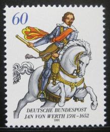 Poštová známka Nemecko 1991 Generál Jan von Werth Mi# 1504