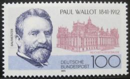 Poštová známka Nemecko 1991 Paul Wallot, architekt Mi# 1536